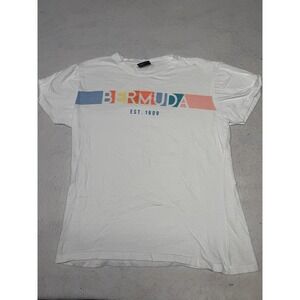 Davidsons Of Bermuda White Bermuda 1609 Tee Shirt Size XXL